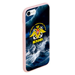 Чехол iPhone 7/8 матовый Военно-морской флот, цвет: 3D-светло-розовый — фото 2