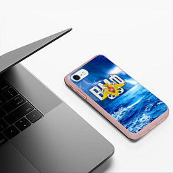 Чехол iPhone 7/8 матовый ВМФ, цвет: 3D-светло-розовый — фото 2
