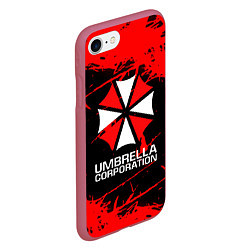 Чехол iPhone 7/8 матовый UMBRELLA CORPORATION, цвет: 3D-малиновый — фото 2