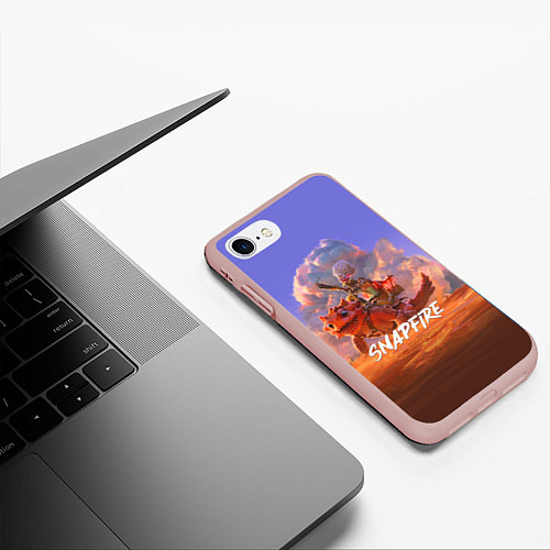 Чехол iPhone 7/8 матовый Snapfire / 3D-Светло-розовый – фото 3