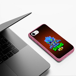 Чехол iPhone 7/8 матовый Brawl stars, цвет: 3D-малиновый — фото 2