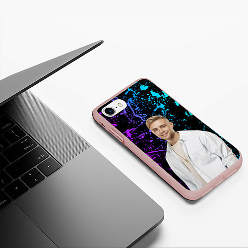 Чехол iPhone 7/8 матовый Егор Крид / 3D-Светло-розовый – фото 3