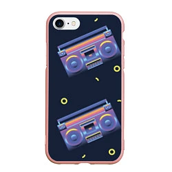 Чехол iPhone 7/8 матовый Retro style, цвет: 3D-светло-розовый