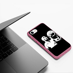 Чехол iPhone 7/8 матовый Kobe Bryant 24, цвет: 3D-малиновый — фото 2