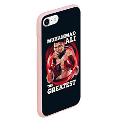 Чехол iPhone 7/8 матовый Muhammad Ali, цвет: 3D-светло-розовый — фото 2