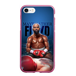 Чехол iPhone 7/8 матовый Mayweather, цвет: 3D-малиновый