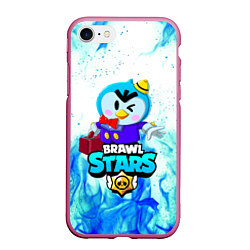 Чехол iPhone 7/8 матовый BRAWL STARS MRP, цвет: 3D-малиновый