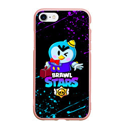 Чехол iPhone 7/8 матовый BRAWL STARS MRP, цвет: 3D-светло-розовый