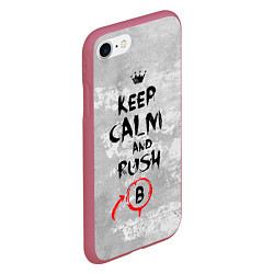 Чехол iPhone 7/8 матовый Rush B, цвет: 3D-малиновый — фото 2
