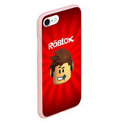 Чехол iPhone 7/8 матовый ROBLOX, цвет: 3D-светло-розовый — фото 2