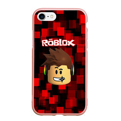 Чехол iPhone 7/8 матовый ROBLOX, цвет: 3D-светло-розовый