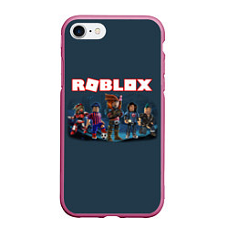 Чехол iPhone 7/8 матовый ROBLOX, цвет: 3D-малиновый