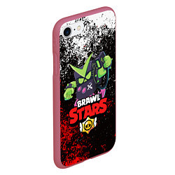Чехол iPhone 7/8 матовый BRAWL STARS VIRUS 8-BIT, цвет: 3D-малиновый — фото 2