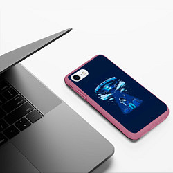 Чехол iPhone 7/8 матовый Ufo, цвет: 3D-малиновый — фото 2