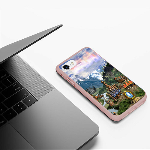 Чехол iPhone 7/8 матовый HEROES / 3D-Светло-розовый – фото 3