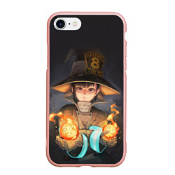 Чехол iPhone 7/8 матовый Fire Force ??8, цвет: 3D-светло-розовый