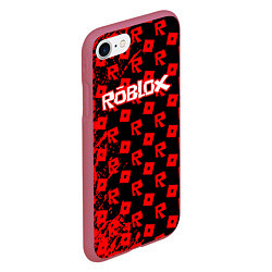 Чехол iPhone 7/8 матовый ROBLOX, цвет: 3D-малиновый — фото 2