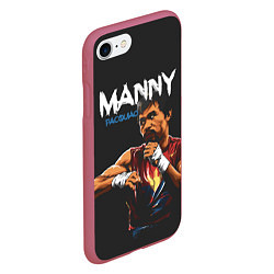 Чехол iPhone 7/8 матовый Manny, цвет: 3D-малиновый — фото 2