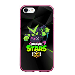 Чехол iPhone 7/8 матовый BRAWL STARS VIRUS 8-BIT, цвет: 3D-малиновый