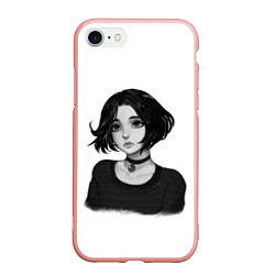 Чехол iPhone 7/8 матовый Девушка Думер, цвет: 3D-светло-розовый