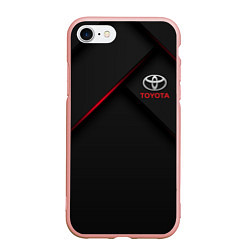 Чехол iPhone 7/8 матовый TOYOTA, цвет: 3D-светло-розовый