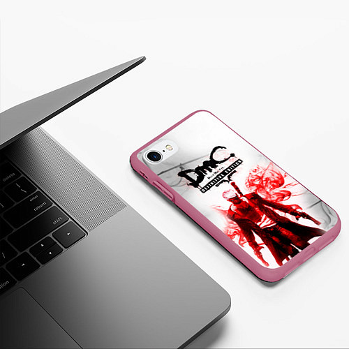 Чехол iPhone 7/8 матовый Devil may cry / 3D-Малиновый – фото 3