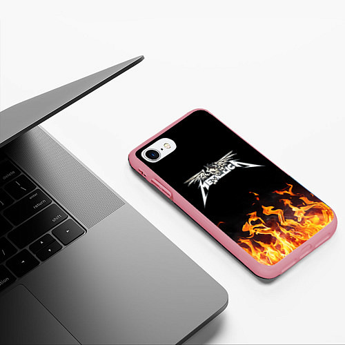 Чехол iPhone 7/8 матовый Metallica / 3D-Баблгам – фото 3
