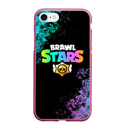 Чехол iPhone 7/8 матовый Brawl Stars, цвет: 3D-малиновый