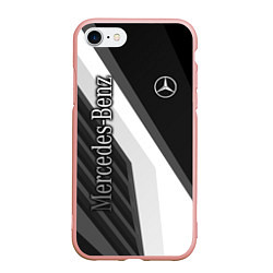 Чехол iPhone 7/8 матовый Mercedes-Benz, цвет: 3D-светло-розовый