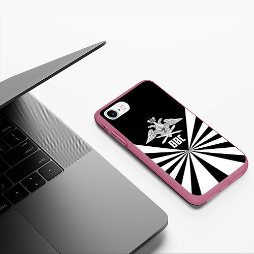 Чехол iPhone 7/8 матовый ВВС / 3D-Малиновый – фото 3