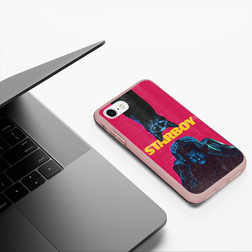 Чехол iPhone 7/8 матовый STARBOY / 3D-Светло-розовый – фото 3
