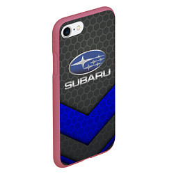 Чехол iPhone 7/8 матовый SUBARU, цвет: 3D-малиновый — фото 2