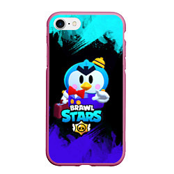 Чехол iPhone 7/8 матовый Brawl stars MRP, цвет: 3D-малиновый