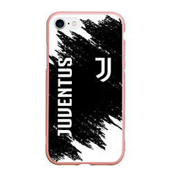 Чехол iPhone 7/8 матовый JUVENTUS, цвет: 3D-светло-розовый