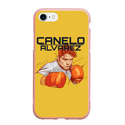 Чехол iPhone 7/8 матовый Canelo Alvarez, цвет: 3D-светло-розовый