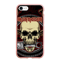 Чехол iPhone 7/8 матовый Iron Maiden, цвет: 3D-светло-розовый