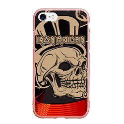 Чехол iPhone 7/8 матовый Iron Maiden, цвет: 3D-светло-розовый