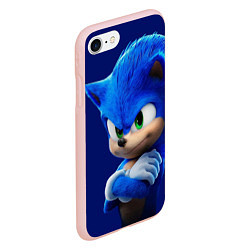 Чехол iPhone 7/8 матовый SONIC, цвет: 3D-светло-розовый — фото 2