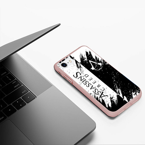 Чехол iPhone 7/8 матовый ASSASSIN'S CREED / 3D-Светло-розовый – фото 3