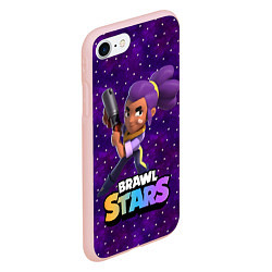 Чехол iPhone 7/8 матовый Brawl stars Шелли, цвет: 3D-светло-розовый — фото 2