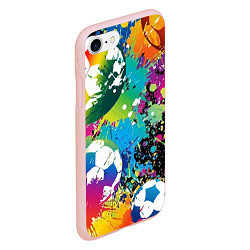 Чехол iPhone 7/8 матовый Football Paints, цвет: 3D-светло-розовый — фото 2