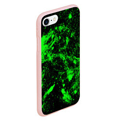 Чехол iPhone 7/8 матовый Зелёная краска, цвет: 3D-светло-розовый — фото 2