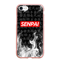 Чехол iPhone 7/8 матовый SENPAI, цвет: 3D-светло-розовый