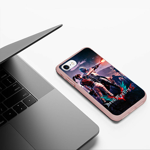 Чехол iPhone 7/8 матовый DMC art / 3D-Светло-розовый – фото 3