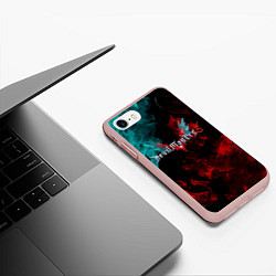 Чехол iPhone 7/8 матовый DEVIL MAY CRY, цвет: 3D-светло-розовый — фото 2
