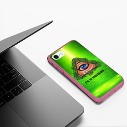 Чехол iPhone 7/8 матовый Всевидящее око, цвет: 3D-малиновый — фото 2