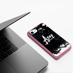 Чехол iPhone 7/8 матовый ASAP ROCKY, цвет: 3D-малиновый — фото 2