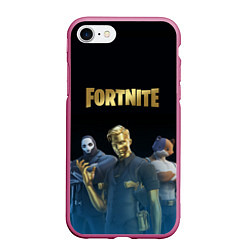 Чехол iPhone 7/8 матовый FORTNITE 2 SEASON CHAPTER 2, цвет: 3D-малиновый