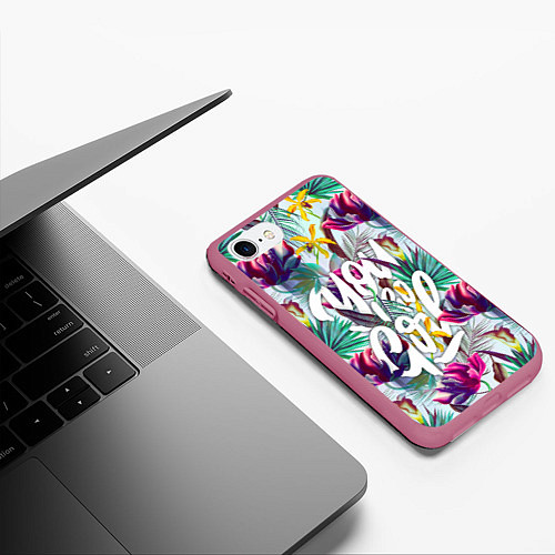 Чехол iPhone 7/8 матовый You go Girl / 3D-Малиновый – фото 3