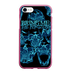 Чехол iPhone 7/8 матовый Bring Me the Horizon, цвет: 3D-малиновый